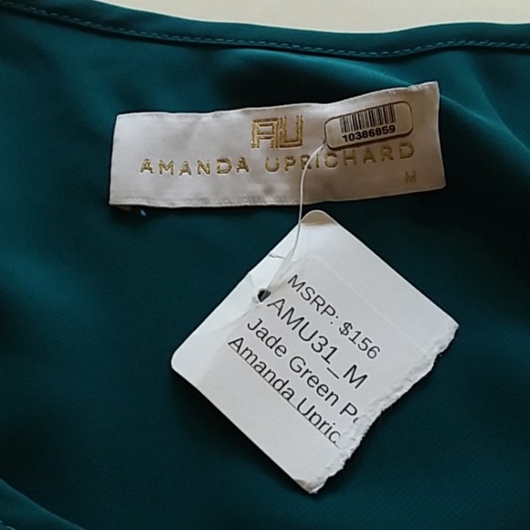 NEW, Amanda Uprichard Jade Teal Blouse - Picture 2 of 4